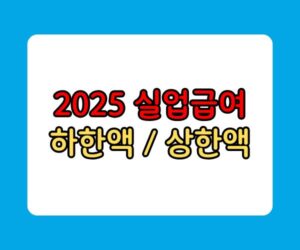 2025년 실업급여 하한액과 상한액 2025년 실업급여 하한액과 상한액