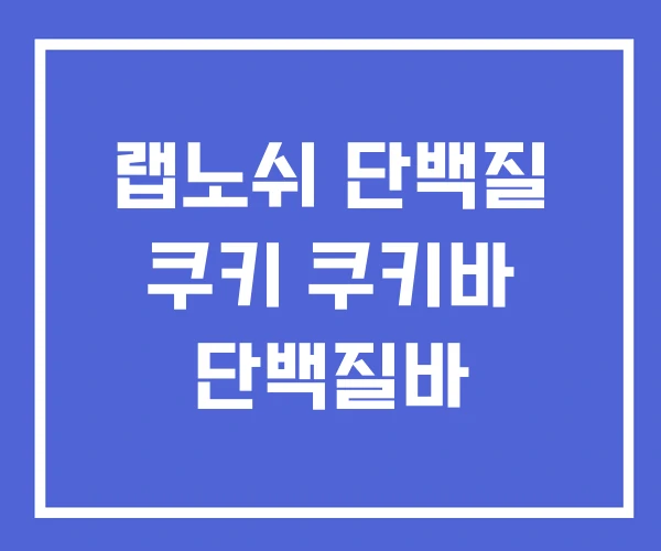 랩노쉬 단백질 쿠키 쿠키바 단백질바 랩노쉬 단백질 쿠키 쿠키바 단백질바