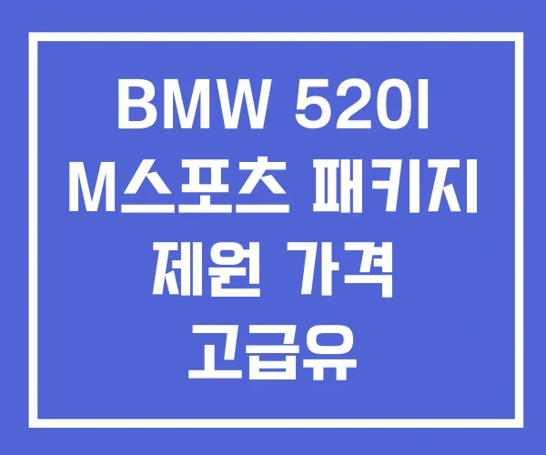 BMW 520I M스포츠 패키지 제원 가격 고급유 BMW 520I M스포츠 패키지 제원 가격 고급유