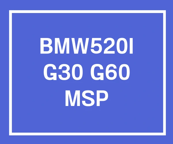 BMW520I G30 G60 MSP BMW520I G30 G60 MSP