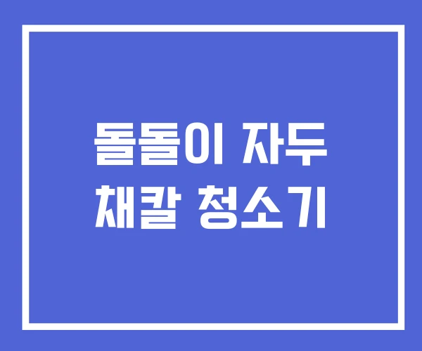 돌돌이 자두 채칼 청소기