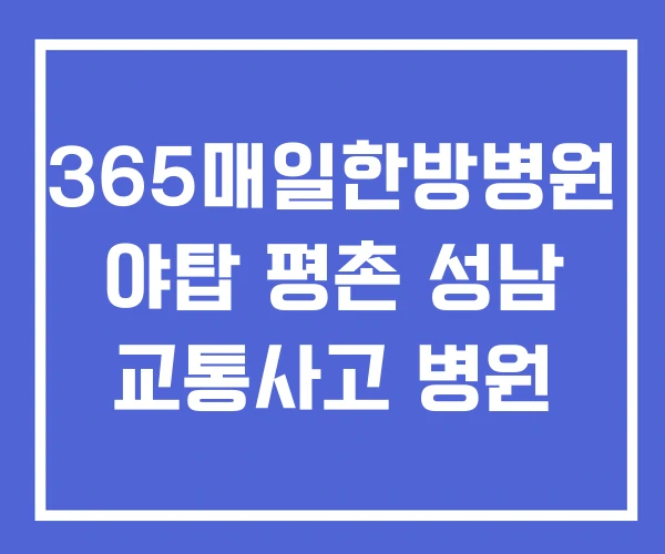 365매일한방병원 야탑 평촌 성남 교통사고 병원 365매일한방병원 야탑 평촌 성남 교통사고 병원