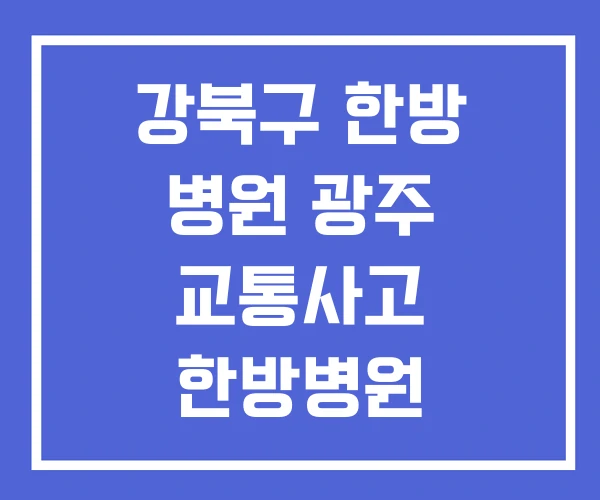 강북구 한방 병원 광주 교통사고 한방병원 강북구 한방 병원 광주 교통사고 한방병원