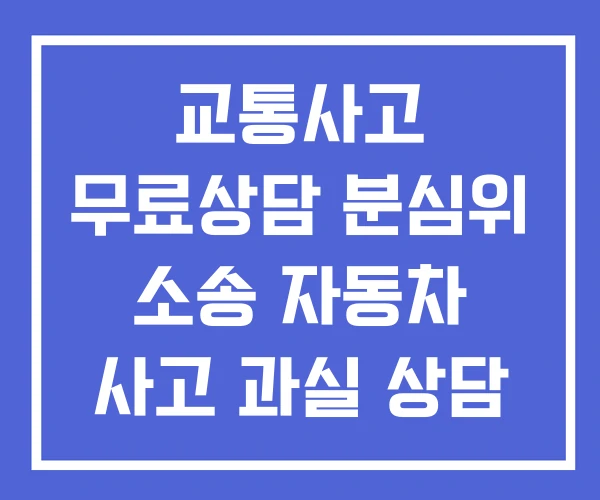 교통사고 무료상담 분심위 소송 자동차 사고 과실 상담 교통사고 무료상담 분심위 소송 자동차 사고 과실 상담