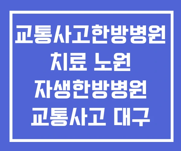 교통사고한방병원 치료 노원 자생한방병원 교통사고 대구 교통사고한방병원 치료 노원 자생한방병원 교통사고 대구