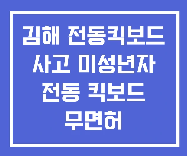 김해 전동킥보드 사고 미성년자 전동 킥보드 무면허 김해 전동킥보드 사고 미성년자 전동 킥보드 무면허