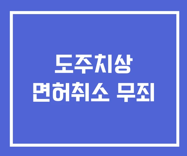 도주치상 면허취소 무죄 도주치상 면허취소 무죄