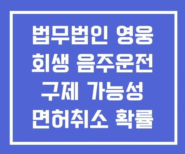 법무법인 영웅 회생 음주운전 구제 가능성 면허취소 확률 법무법인 영웅 회생 음주운전 구제 가능성 면허취소 확률