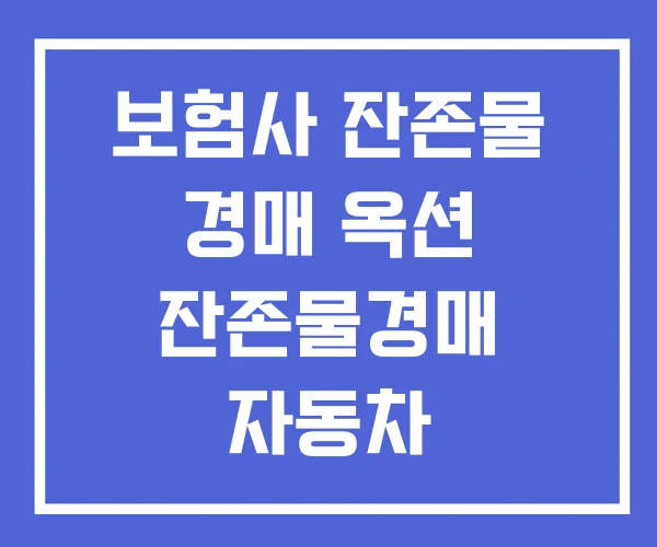 보험사 잔존물 경매 옥션 잔존물경매 자동차 보험사 잔존물 경매 옥션 잔존물경매 자동차