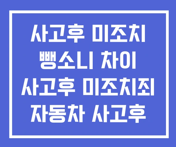 사고후 미조치 뺑소니 차이 사고후 미조치죄 자동차 사고후 렌트비 사고후 미조치 뺑소니 차이 사고후 미조치죄 자동차 사고후 렌트비
