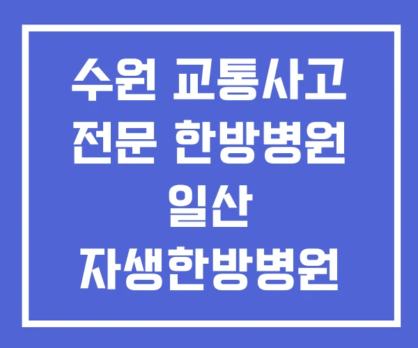 수원 교통사고 전문 한방병원 일산 자생한방병원 입원치료 수원 교통사고 전문 한방병원 일산 자생한방병원 입원치료