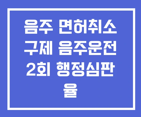 음주 면허취소 구제 음주운전 2회 행정심판 율 음주 면허취소 구제 음주운전 2회 행정심판 율