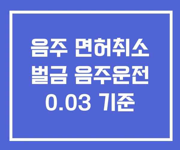 음주 면허취소 벌금 음주운전 0.03 기준 음주 면허취소 벌금 음주운전 0.03 기준
