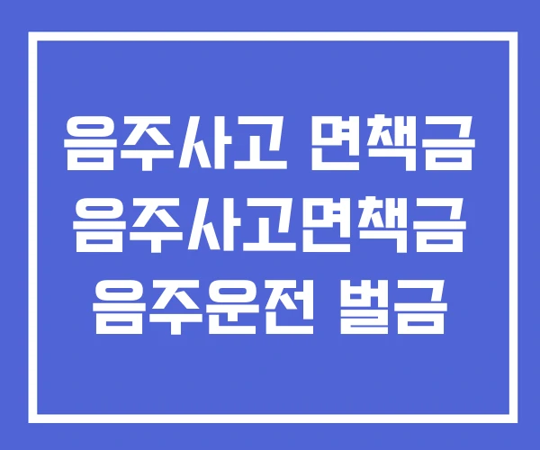 음주사고 면책금 음주사고면책금 음주운전 벌금 음주사고 면책금 음주사고면책금 음주운전 벌금