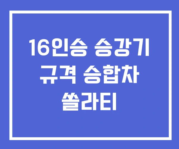 16인승 승강기 규격 승합차 쏠라티 16인승 승강기 규격 승합차 쏠라티