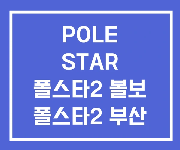 POLE STAR 폴스타2 볼보 폴스타2 부산 썬팅 POLE STAR 폴스타2 볼보 폴스타2 부산 썬팅