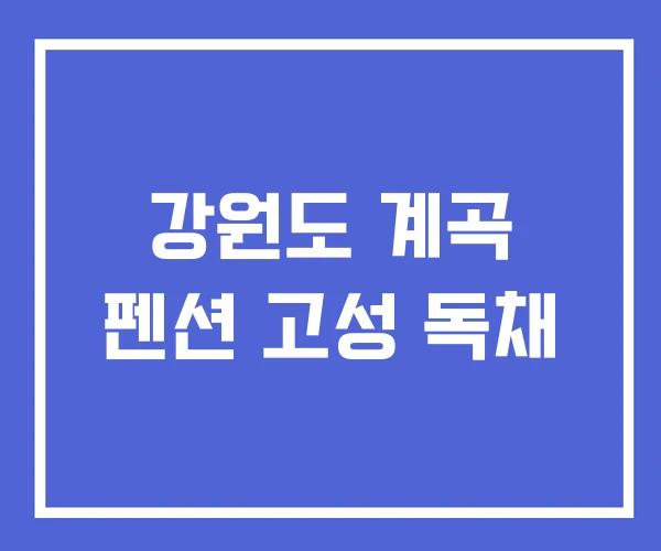 강원도 계곡 펜션 고성 독채 강원도 계곡 펜션 고성 독채