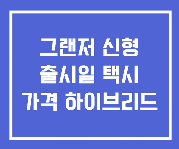 그랜저 신형 출시일 택시 가격 하이브리드 그랜저 신형 출시일 택시 가격 하이브리드