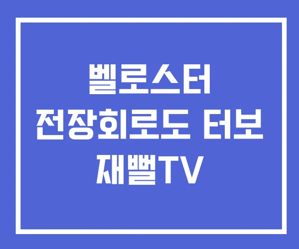 벨로스터 전장회로도 터보 재뻘TV 벨로스터 전장회로도 터보 재뻘TV