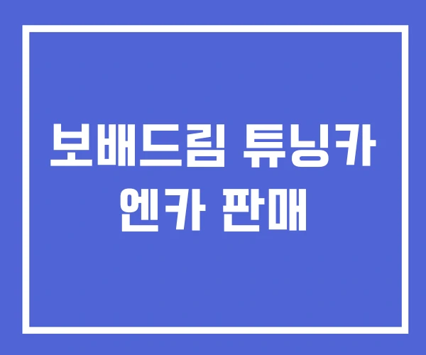 보배드림 튜닝카 엔카 판매