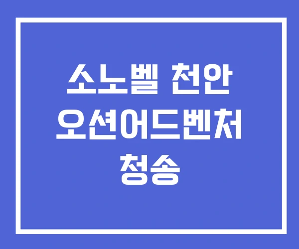 소노벨 천안 오션어드벤처 청송