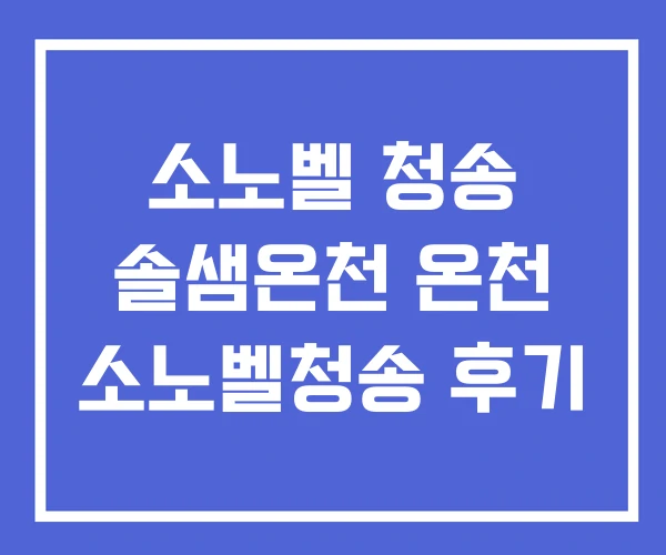 소노벨 청송 솔샘온천 온천 소노벨청송 후기