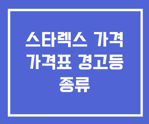 스타렉스 가격 가격표 경고등 종류