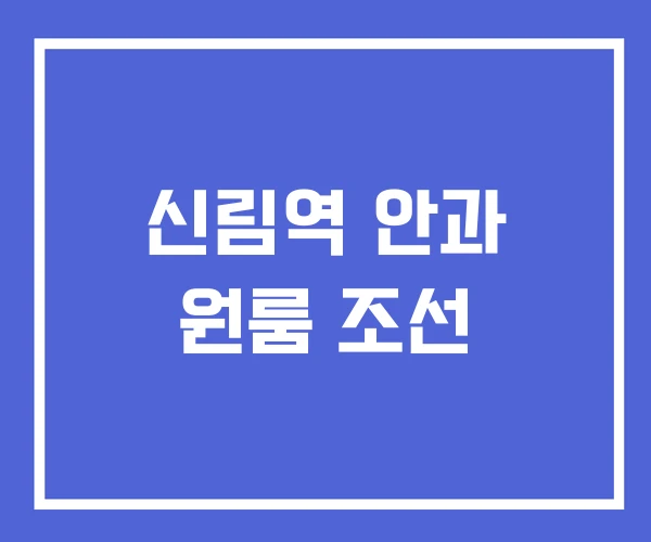 신림역 안과 원룸 조선 신림역 안과 원룸 조선