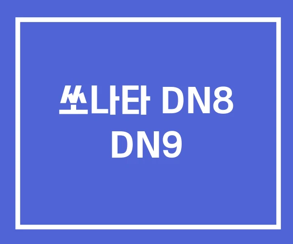 쏘나타 DN8 DN9 쏘나타 DN8 DN9