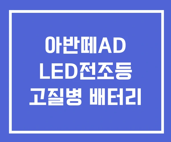 아반떼AD LED전조등 고질병 배터리