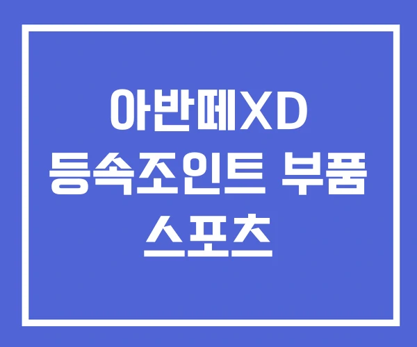 아반떼XD 등속조인트 부품 스포츠