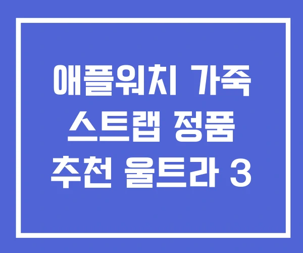 애플워치 가죽 스트랩 정품 추천 울트라 3 애플워치 가죽 스트랩 정품 추천 울트라 3