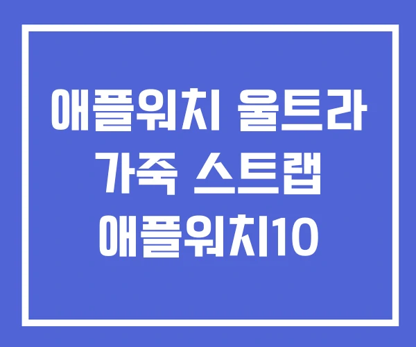 애플워치 울트라 가죽 스트랩 애플워치10 애플워치 울트라 가죽 스트랩 애플워치10