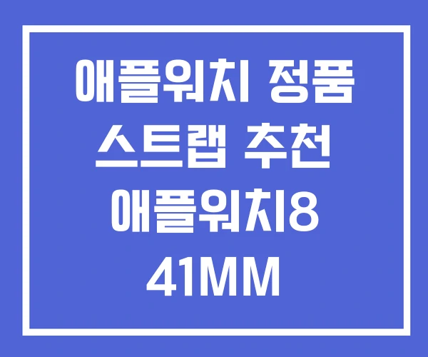 애플워치 정품 스트랩 추천 애플워치8 41MM