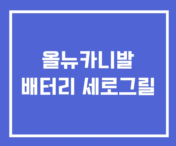 올뉴카니발 배터리 세로그릴