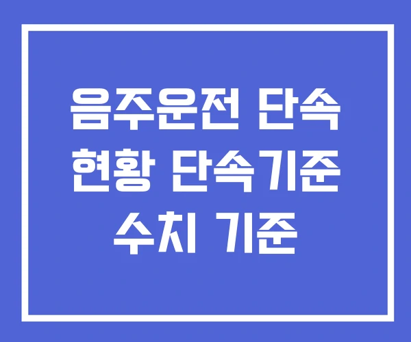 음주운전 단속 현황 단속기준 수치 기준 음주운전 단속 현황 단속기준 수치 기준