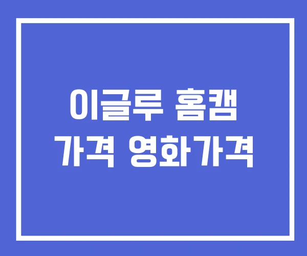 이글루 홈캠 가격 영화가격
