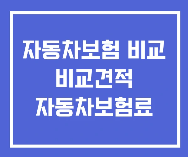 자동차보험 비교 비교견적 자동차보험료 자동차보험 비교 비교견적 자동차보험료