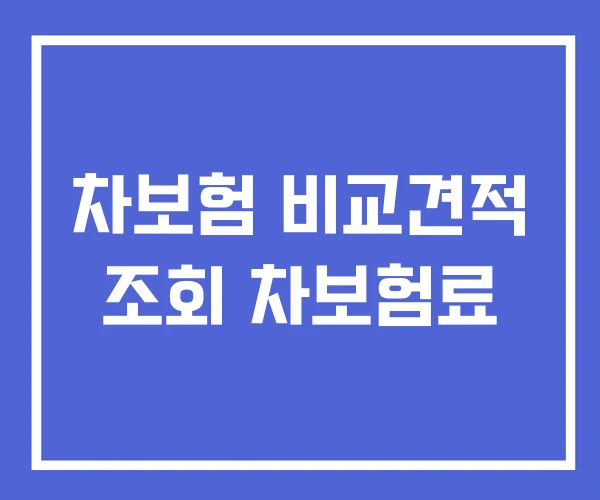 차보험 비교견적 조회 차보험료 차보험 비교견적 조회 차보험료