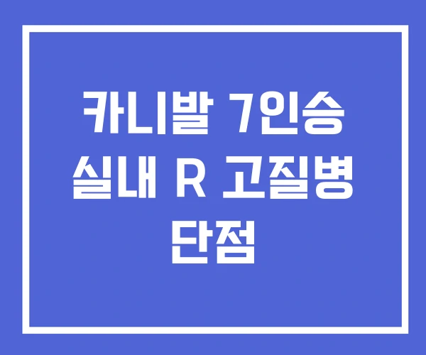 카니발 7인승 실내 R 고질병 단점