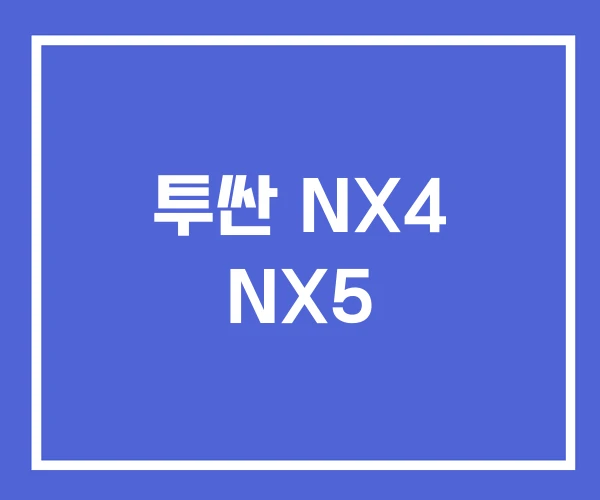 투싼 NX4 NX5