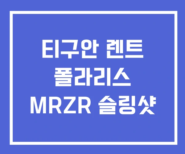 티구안 렌트 폴라리스 MRZR 슬링샷