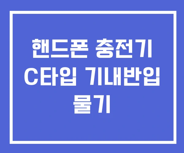 핸드폰 충전기 C타입 기내반입 물기 핸드폰 충전기 C타입 기내반입 물기