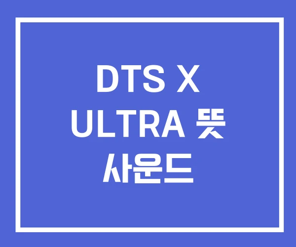 DTS X ULTRA 뜻 사운드 DTS X ULTRA 뜻 사운드