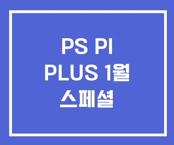 PS PI PLUS 1월 스페셜 PS PI PLUS 1월 스페셜