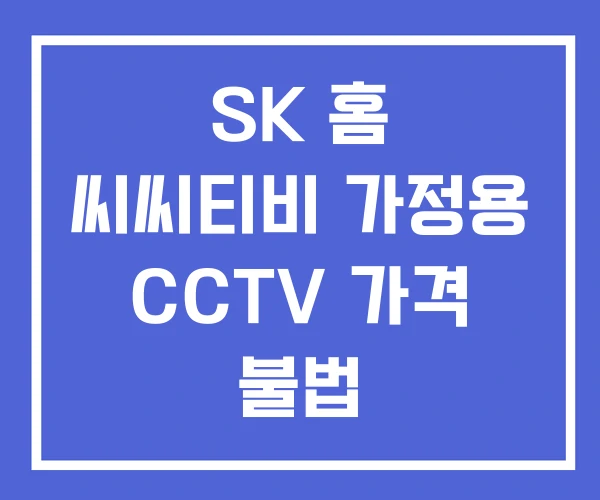 SK 홈 씨씨티비 가정용 CCTV 가격 불법 SK 홈 씨씨티비 가정용 CCTV 가격 불법