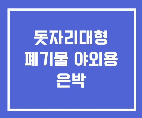 돗자리대형 폐기물 야외용 은박 돗자리대형 폐기물 야외용 은박