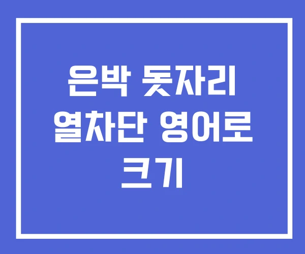 은박 돗자리 열차단 영어로 크기
