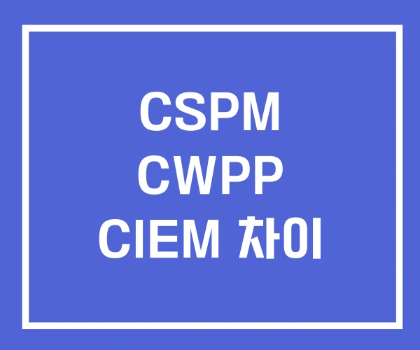 CSPM CWPP CIEM 차이