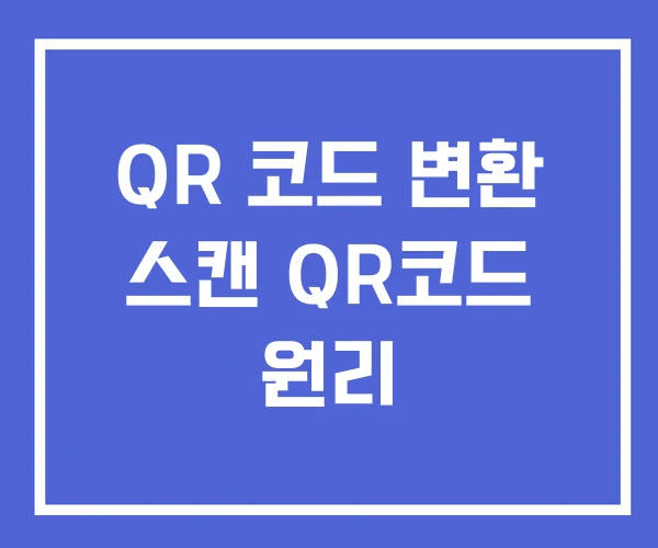 QR 코드 변환 스캔 QR코드 원리 QR 코드 변환 스캔 QR코드 원리